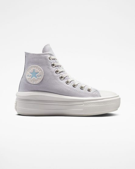 Women's Converse Chuck Taylor All Star Move High Top Platform Shoes Purple / White | AU 94610R